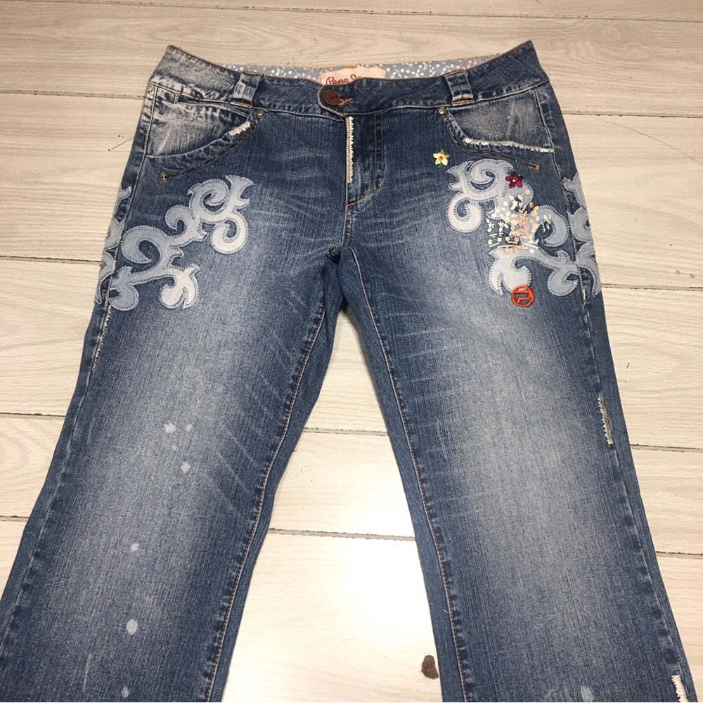 Pepe Jeans London Classic Mid  Rise Flair Size 34 Women’s